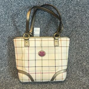 NWT Coach Peyton Tattersall Tote; animal-free smoke-feee home.